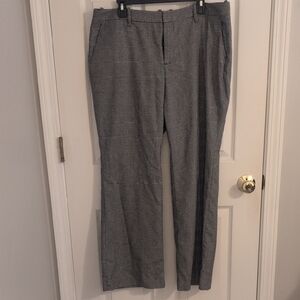 GAP Black and White Glen Plaid Straight Fit Pants